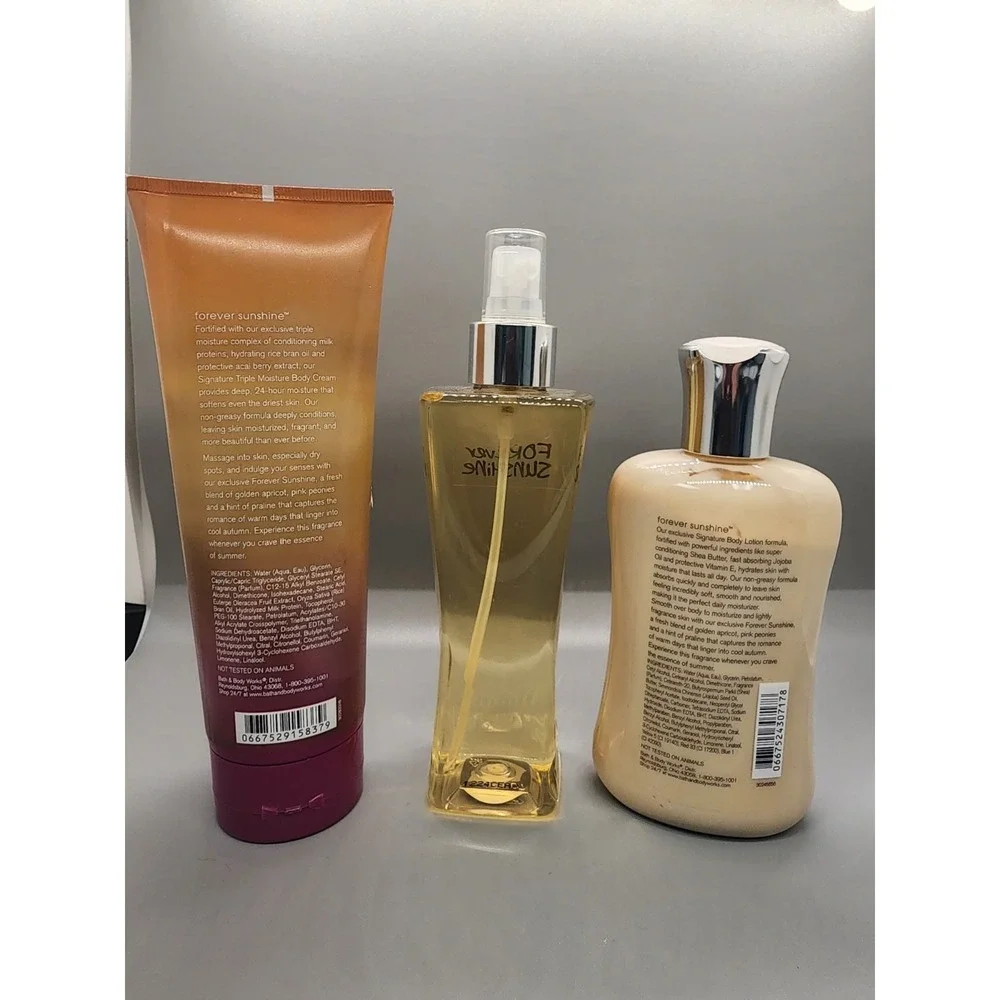 Bath & Body Works Forever Sunshine Full Size Mist Body Cream Body Lotion Discon - Picture 2 of 2